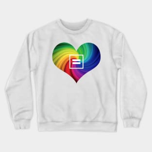 Rainbow Equality Heart Crewneck Sweatshirt